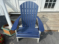 COMFO BACK FOLDING ADIRONDACK CHAIR- BLUE ON LIGHT GRAY