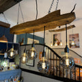 300 Year Old Oak Beam Chandelier | Reclaimed Rustic Kitchen & Dining Lighting UK