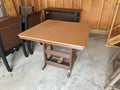 44" GARDEN CLASSIC COUNTER TABLE- CEDAR ON BROWN