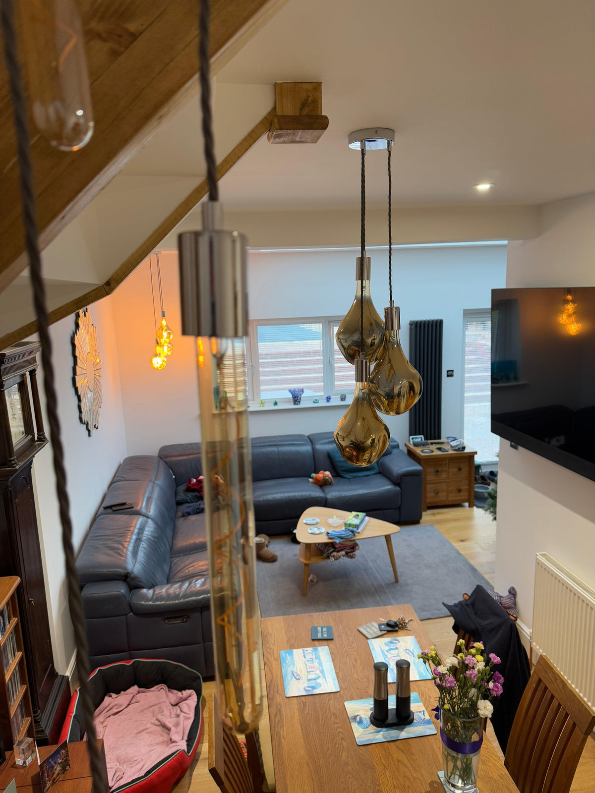 Square Cascade Chandelier | 9 Light Stairwell & High Ceiling Lighting