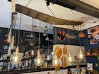 Curved Oak Stave Chandelier | Rustic Dining Table & Kitchen Island Lighting