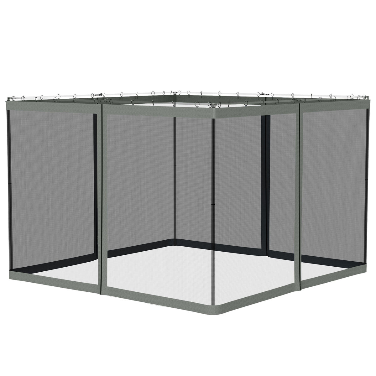 Replacement Mosquito Netting for Gazebo 10' x 10'with Zippers, Dark Grey