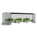 12' x 4' Crop Cage with Zippered Door and Steel Frame, Black