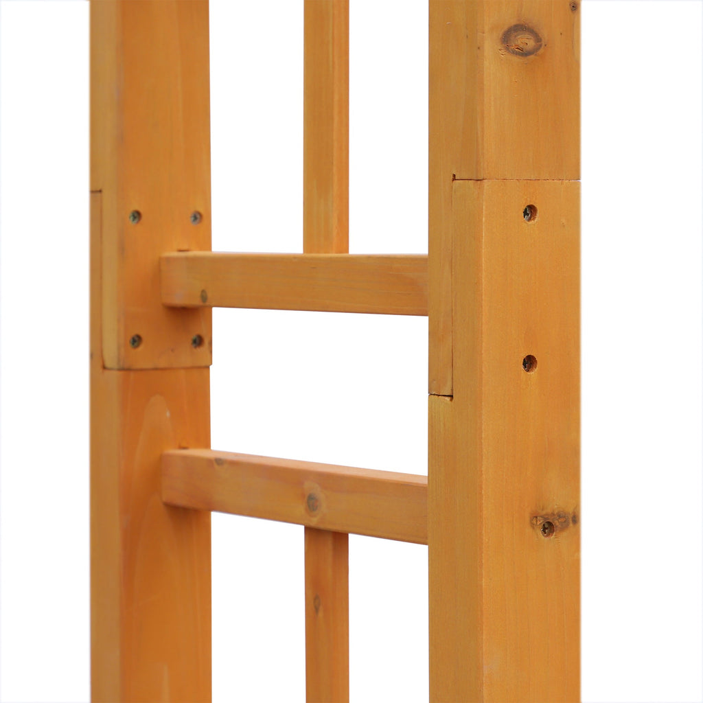 85" Wooden Garden Arbor for Climbing Vines, Orange