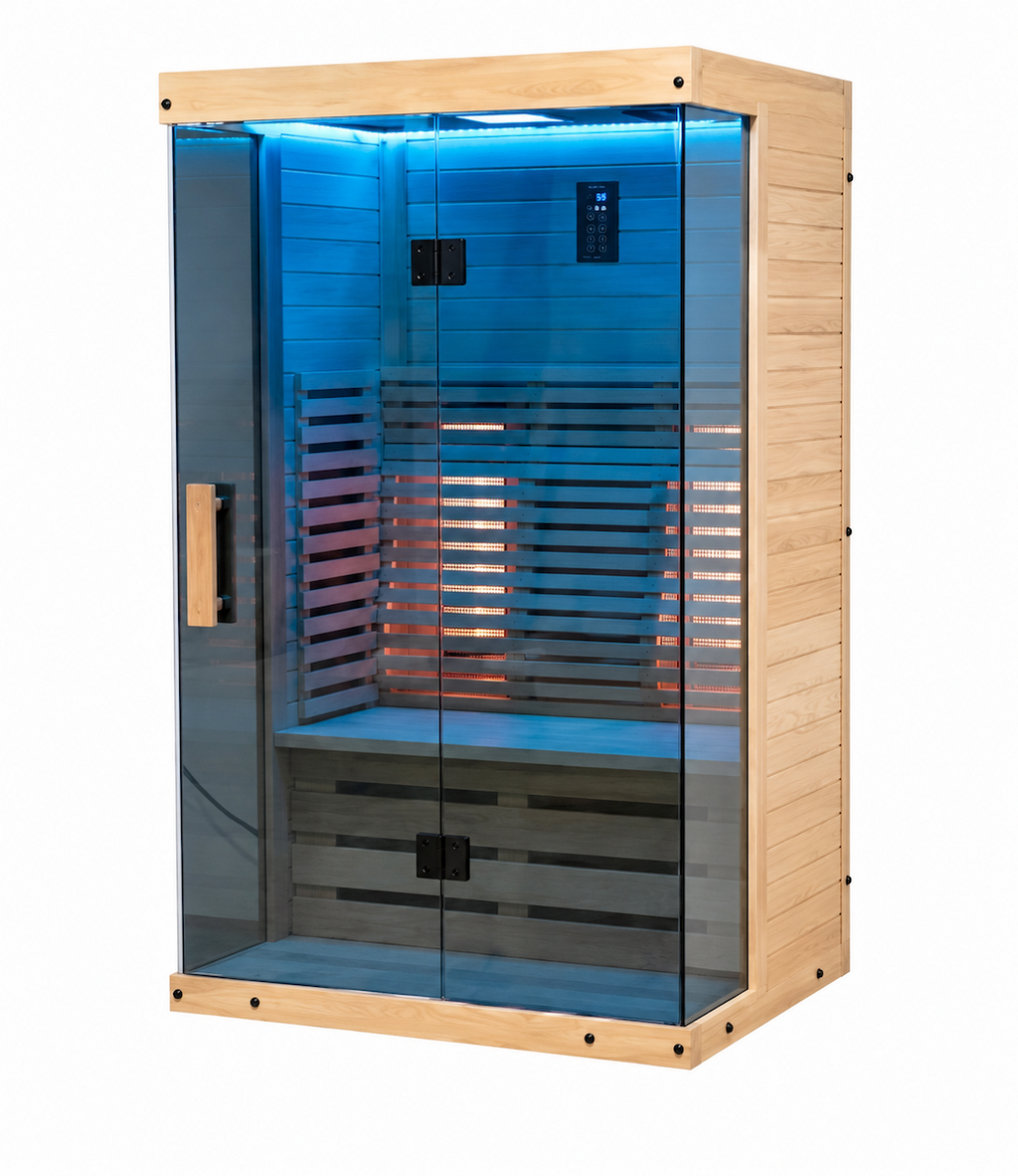 Indoor Infrared Sauna with Chromotherapy — Red Cedar / Thermo Wood / Pine | 1-2 Person