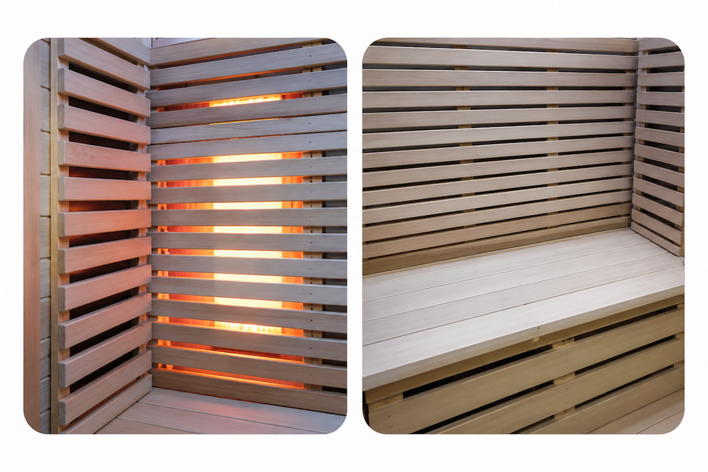 Indoor Infrared Sauna with Chromotherapy — Red Cedar / Thermo Wood / Pine | 1-2 Person