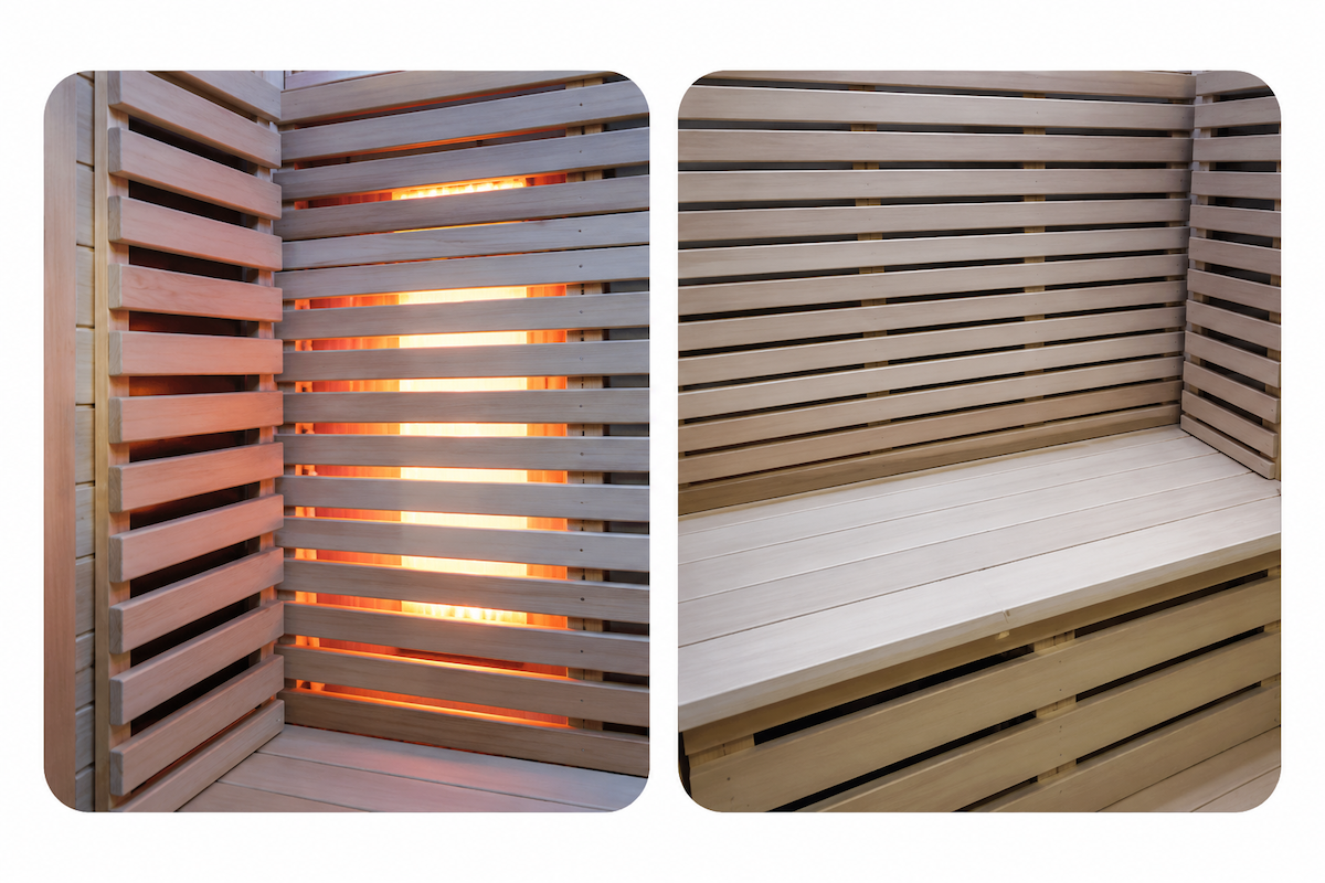 Indoor Infrared Sauna with Chromotherapy — Red Cedar / Thermo Wood / Pine | 1-2 Person
