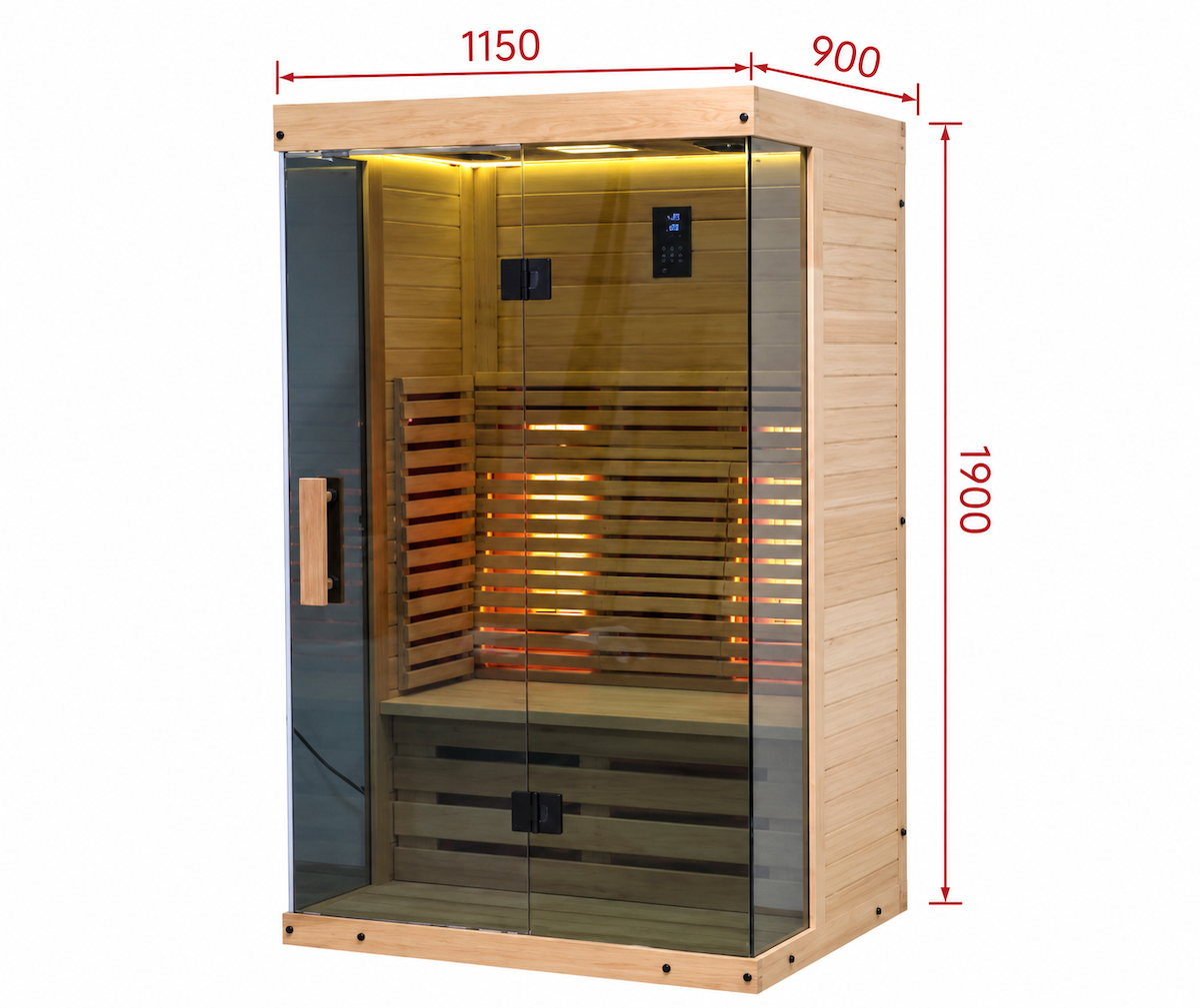 Indoor Infrared Sauna with Chromotherapy — Red Cedar / Thermo Wood / Pine | 1-2 Person