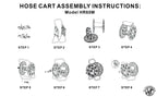 Hose Cart for 60m 1/2" Garden Hose