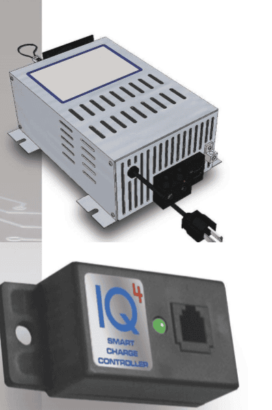 IOTA DLS-54-13/IQ4, 48 volt 13 amp regulated battery charger/supply with charge controller