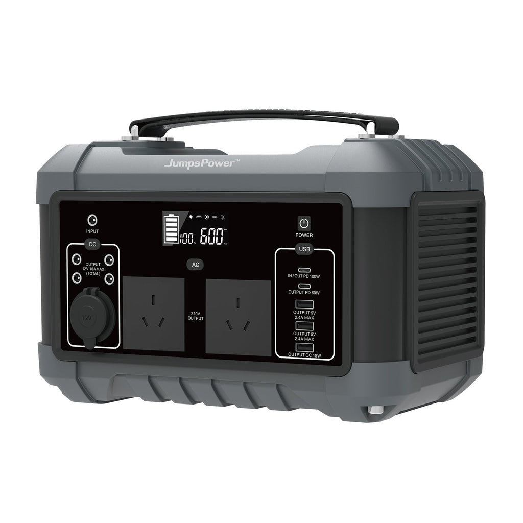 600W Portable Power Station JUMPSPOWER Battery Charger 555Wh LED Light