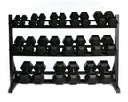 Swiss Barbell 2.5kg - 40kg Rubber Dumbbell Set