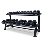 Jordan 10 Pair, 2 Tier Hexagonal Dumbbell Rack With Trays