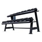 Jordan 10 Pair, 2 Tier Hexagonal Dumbbell Rack With Trays