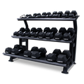 Jordan 12 Pair, 3 Tier Hexagonal Dumbbell Rack With Trays
