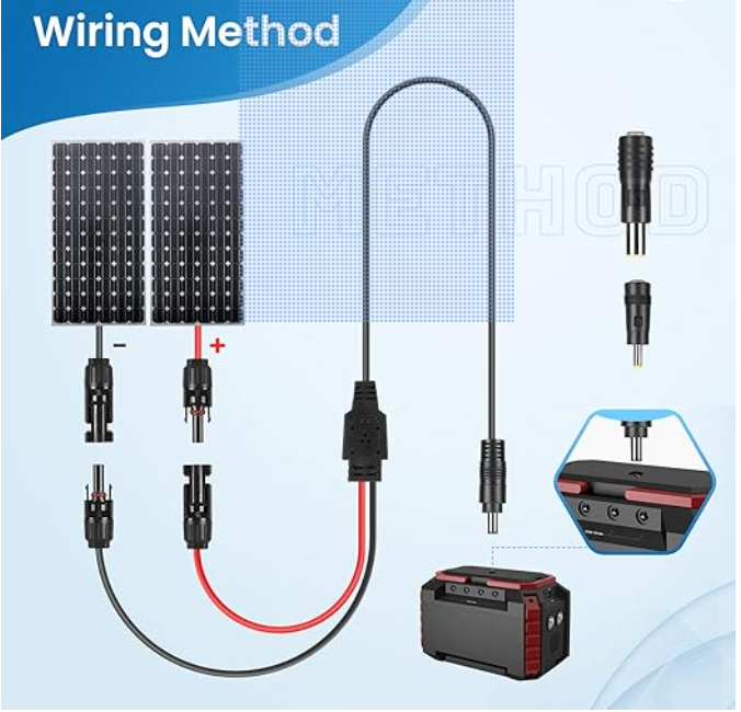 Solar Connection Cable MC4 to Jackery 8mm DC