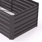 Raised Garden Bed, 6' x 3' x 2' Galvanized Steel Planters for Outdoor Plants with Multi-reinforced Rods for Vegetables, Flowers and Herbs, Dark Grey
