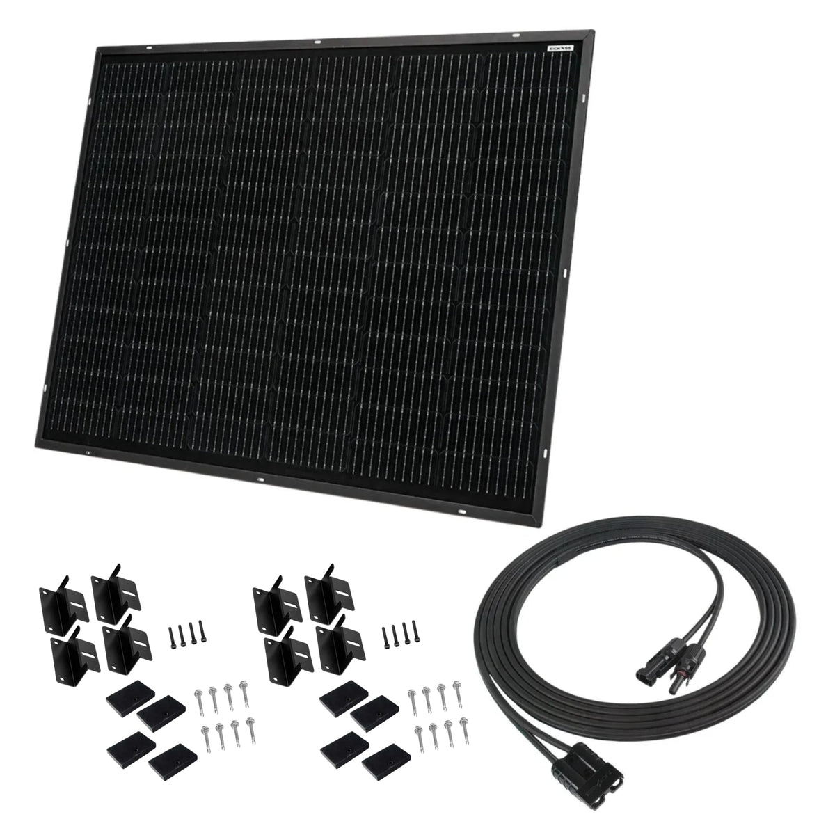 KickAss 170W Ultra Slim Solar Panel + PV to Anderson Extension Cable Bundle - 5m