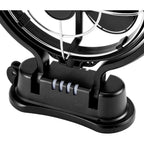 Kickass 12/24v 360°, 3 Speed Caravan fan, Black