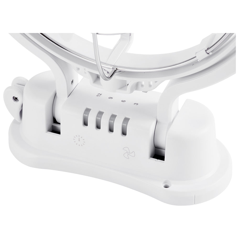 KickAss 12V / 24V 360°, 3 Speed Caravan Fan - White