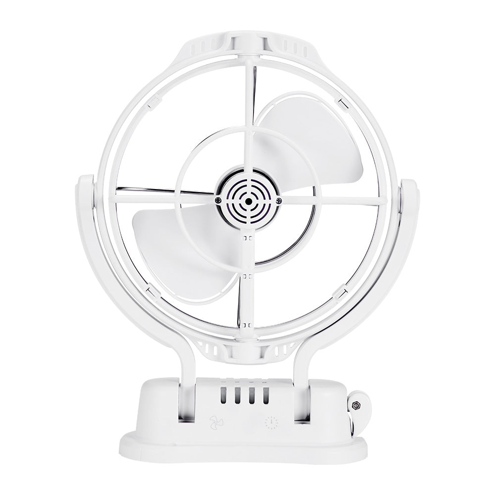 KickAss 12V / 24V 360°, 3 Speed Caravan Fan - White
