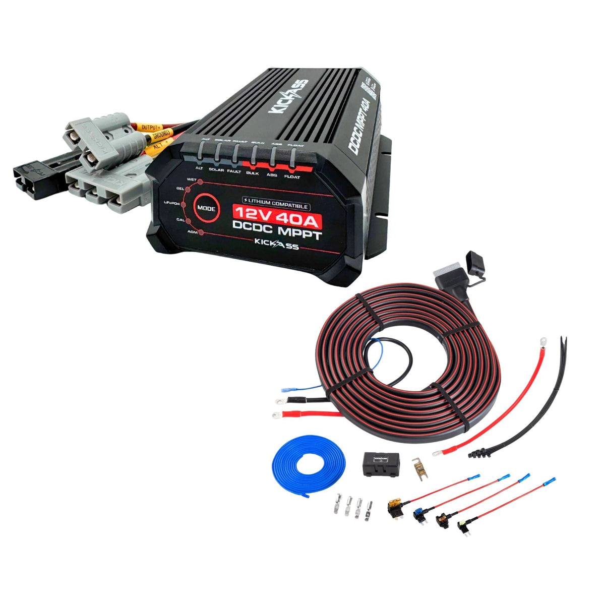KickAss 40A DCDC Charger & 8M Heavy Duty DCDC Wiring Kit