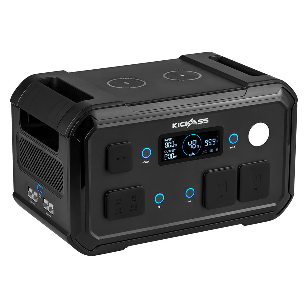 Kickass Kickcharge 1200 LiFePO4 Power Station MKII - 1120Wh, 87.5Ah @ 12.8V