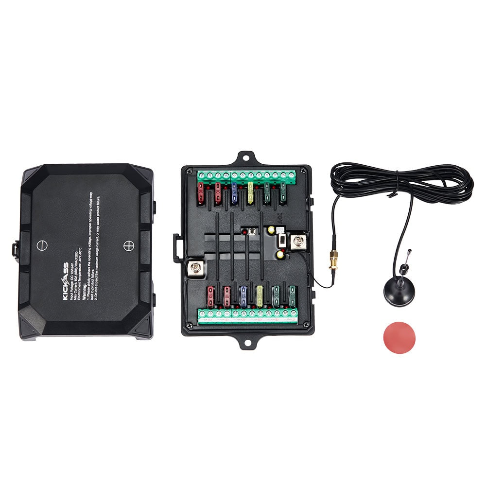KickAss 12/24V 12 Gang Wireless Switch Panel with Magnetic Charging Cradle - MKII