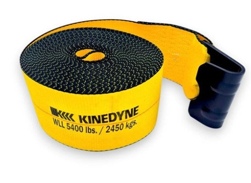 4"X 40' LONG YELLOW STRAP WITH FLATHOOK - KINEDYNE