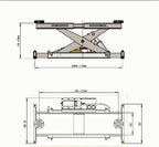 KATOOL KT-4M110PA 11,000 lb 4-Post Alignment Lift with 7,000 lb Rolling Jack