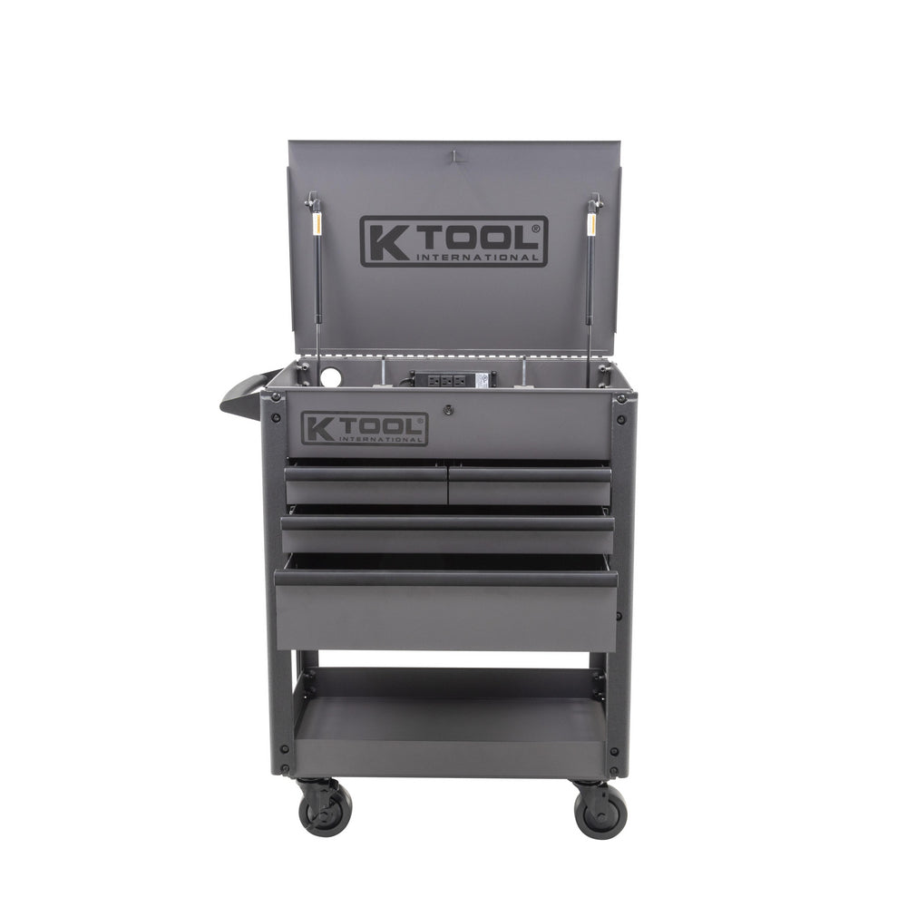 K-Tool Service Cart 35 Inch Premium 4 Drawer 500 Pound (Matte Gray)