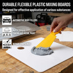 12 x 12 Inch Plastic Body Filler Mixing Palette (2 Pack) for Automotive Body Fillers, Putties, Glazes, Epoxy Resin, Fiberglass, Paint, Caulk, Glues &