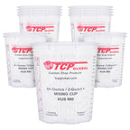 Paint Mixing Cups, 64-Ounce (12 Pack) - Plastic Measuring Cups for Liquids, Automotive Painting, Epoxy Resin, Acrylic Arts, Crafts