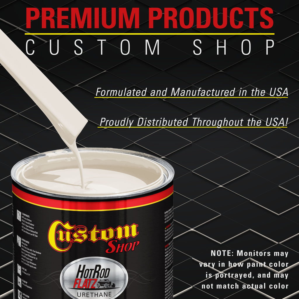 Wimbledon White - Hot Rod Flatz Flat Matte Satin Urethane Auto Paint - Complete Gallon Paint Kit