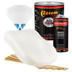Ermine White - Hot Rod Flatz Flat Matte Satin Urethane Auto Paint - Complete Gallon Paint Kit Coating
