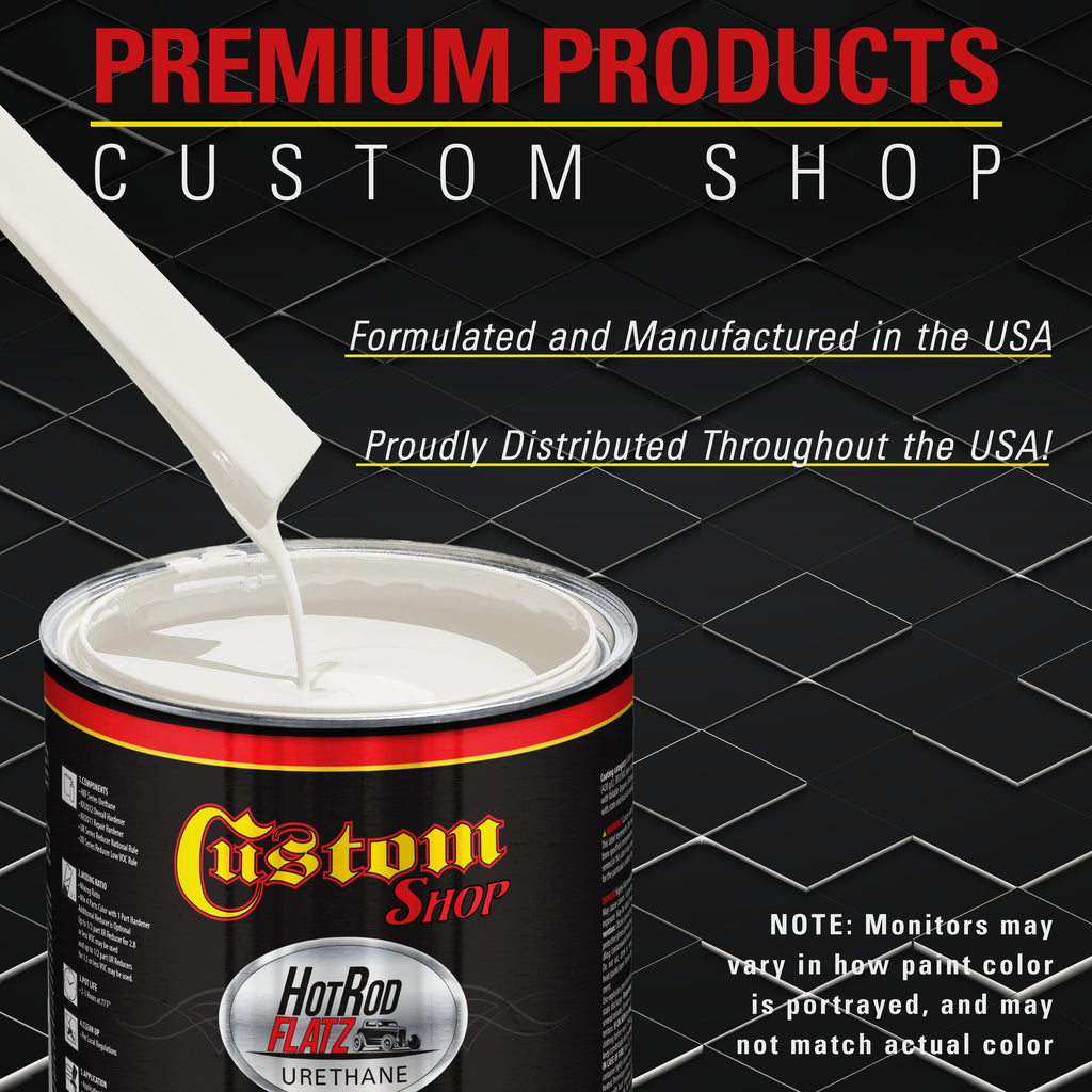 Ermine White - Hot Rod Flatz Flat Matte Satin Urethane Auto Paint - Complete Gallon Paint Kit Coating