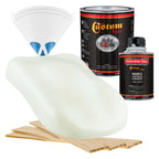 Grand Prix White - Hot Rod Flatz Flat Matte Satin Urethane Auto Paint - Complete Quart Paint Kit