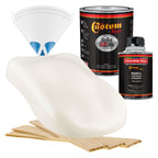 Spinnaker White - Hot Rod Flatz Flat Matte Satin Urethane Auto Paint - Complete Quart Paint Kit