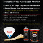 Fleet White - Hot Rod Flatz Flat Matte Satin Urethane Auto Paint - Complete Gallon Paint Kit Coating