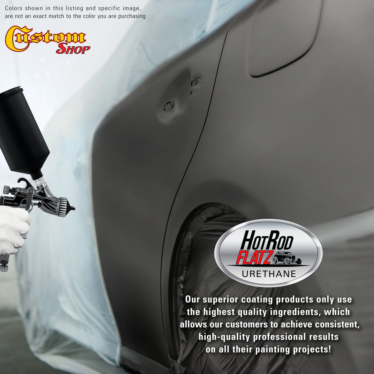 Machinery Gray - Hot Rod Flatz Flat Matte Satin Urethane Auto Paint - Complete Gallon Paint Kit