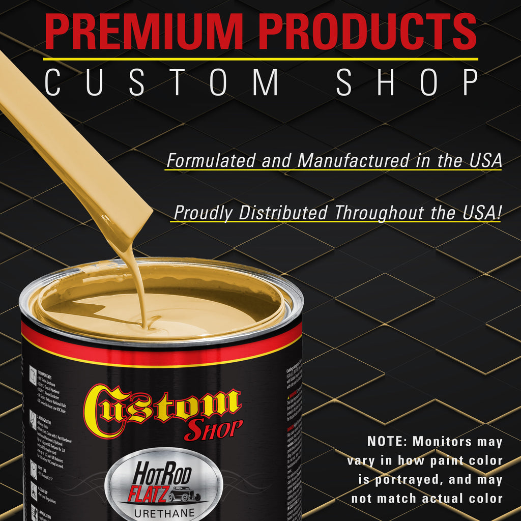 Buckskin Tan - Hot Rod Flatz Flat Matte Satin Urethane Auto Paint - Complete Gallon Paint Kit Coating