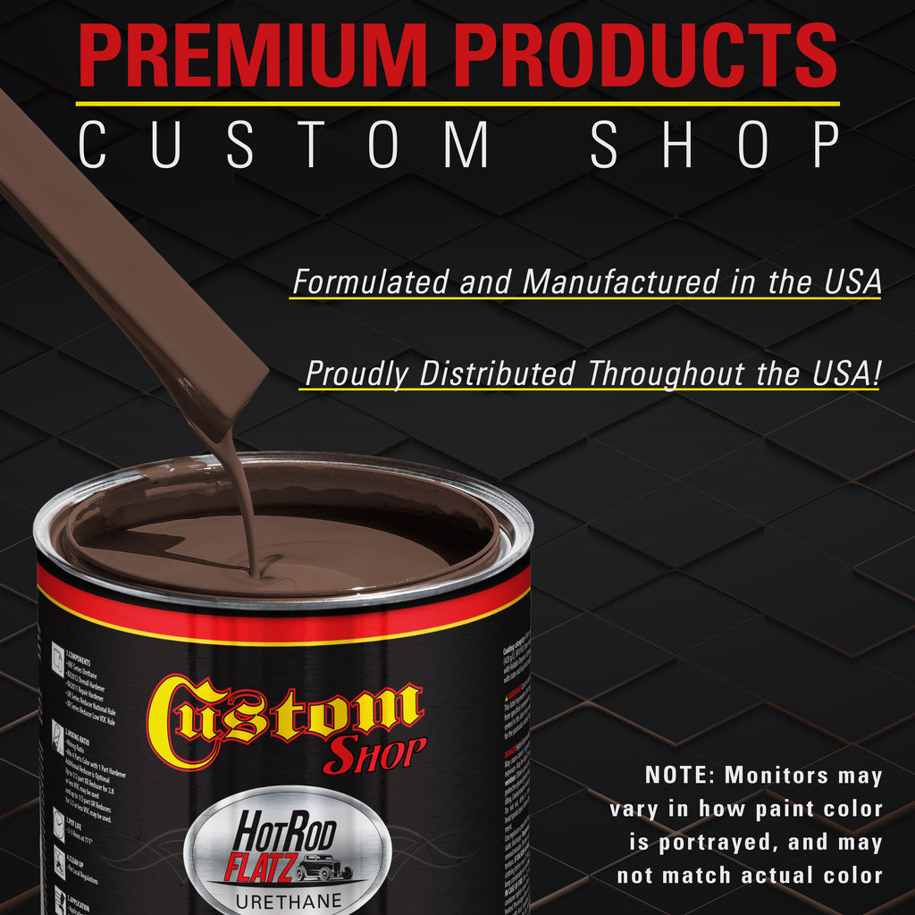 Dark Brown - Hot Rod Flatz Flat Matte Satin Urethane Auto Paint - Complete Gallon Paint Kit Coating