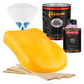Speed Yellow - Hot Rod Flatz Flat Matte Satin Urethane Auto Paint - Complete Quart Paint Kit Coating