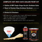 Electric Yellow - Hot Rod Flatz Flat Matte Satin Urethane Auto Paint - Complete Gallon Paint Kit