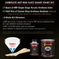 Viper Yellow - Hot Rod Flatz Flat Matte Satin Urethane Auto Paint - Complete Quart Paint Kit Coating