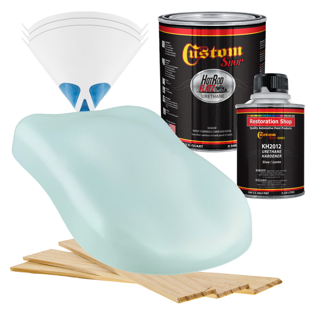 Diamond Blue - Hot Rod Flatz Flat Matte Satin Urethane Auto Paint - Complete Quart Paint Kit Coating