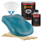 Medium Blue - Hot Rod Flatz Flat Matte Satin Urethane Auto Paint - Complete Quart Paint Kit Coating