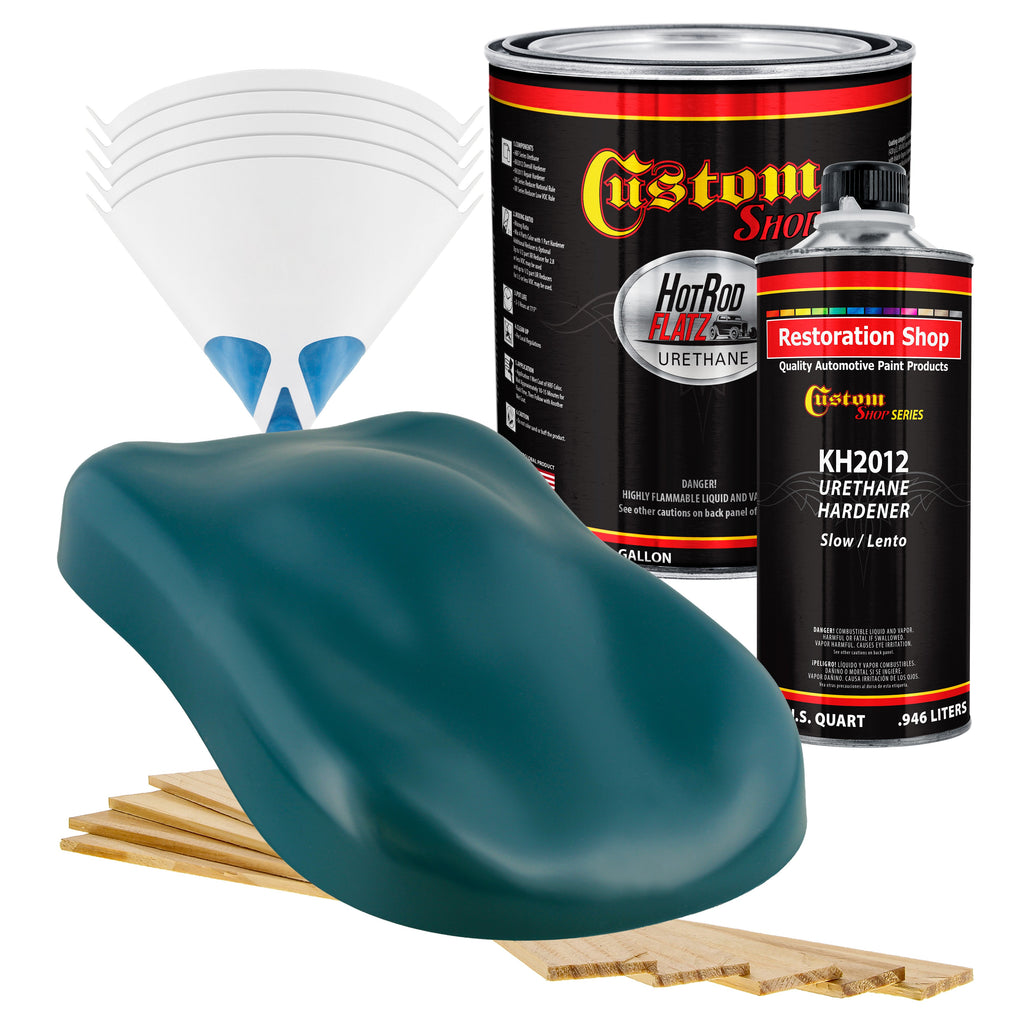 Transport Blue - Hot Rod Flatz Flat Matte Satin Urethane Auto Paint - Complete Gallon Paint Kit