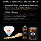 Transport Blue - Hot Rod Flatz Flat Matte Satin Urethane Auto Paint - Complete Gallon Paint Kit