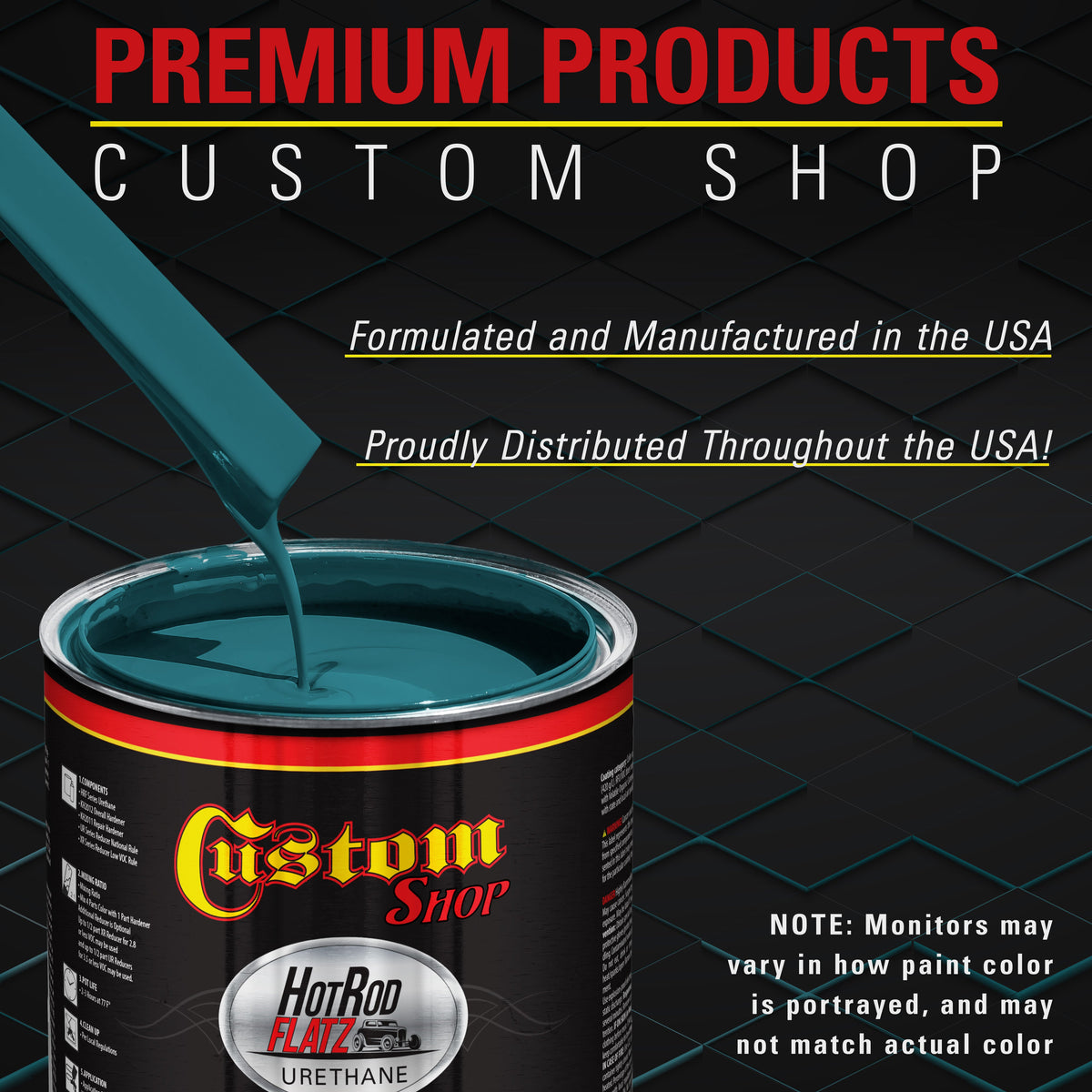 Transport Blue - Hot Rod Flatz Flat Matte Satin Urethane Auto Paint - Complete Gallon Paint Kit